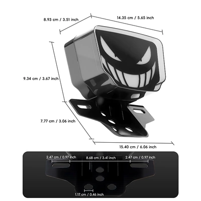 Smiley Face Motorcycle Integrated Tail | Tail light