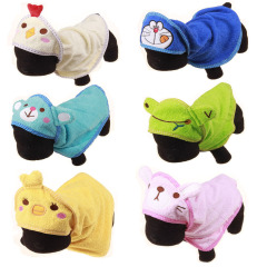 ペットバスタオルかわいい漫画犬バスローブ猫タオルペット入浴用品服工場卸売り
