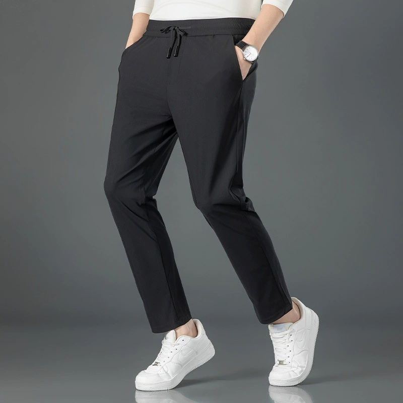 24 новые зимние мужские повседневные брюки с бархатом толстые эластичные брюки свободные простые мужские брюки высокого класса брюки