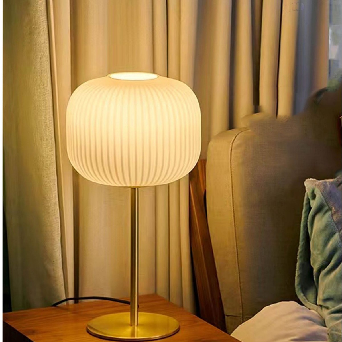 Transfronterizo retro chino dormitorio lámpara de cabecera de cama moderna sala de estar lámpara de escritorio atmósfera lámpara de escritorio lámpara de noche atenuable