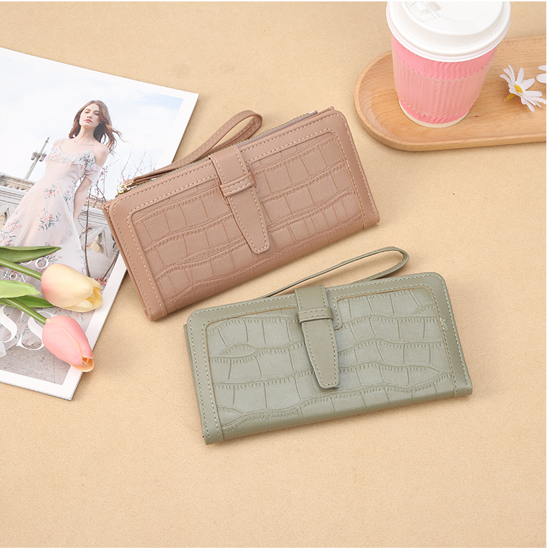 150g Weight Zipper Closure Type Top Handle Strap Type Long Wallets Bags Type Casual, Daily Occasion Women's Solid Color Pu Leather Zipper Wallets