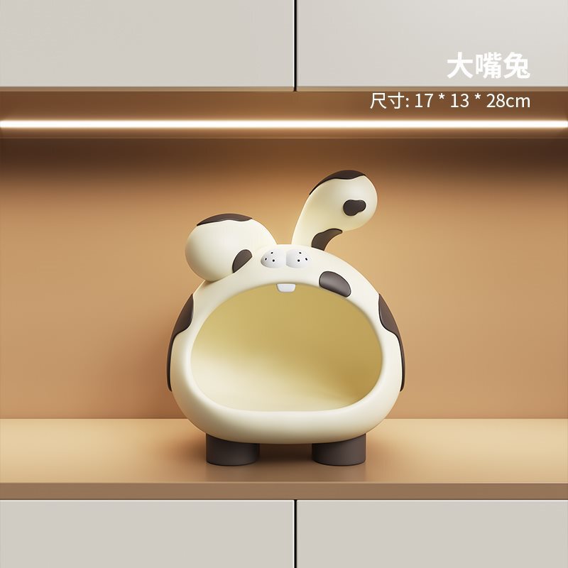 进门玄关柜钥匙收纳摆件奶油风客厅电视柜感软装饰品小众摆设|undefined
