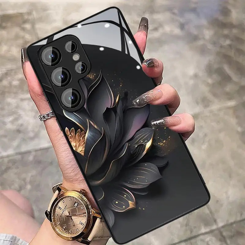 Amazon Dark Lotus Galaxys25 Girls' Phone Case S23 Glass Protective Cover S20 Samsung S22 Full Cover