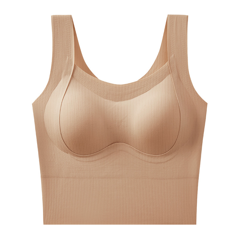 Otoño y invierno nuevo chaleco caliente sin marcas chaleco caliente fijo taza reunida para levantar sin usar sujetador calentamiento ropa exterior