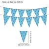 Pennant 12PCS-blue and purple dots