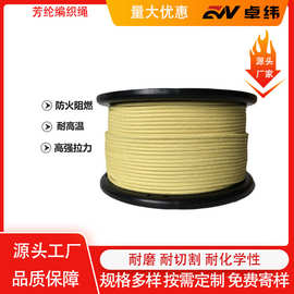 消防耐高温阻燃登山安全高强度芳纶编织绳风绳拉绳耐磨军工用