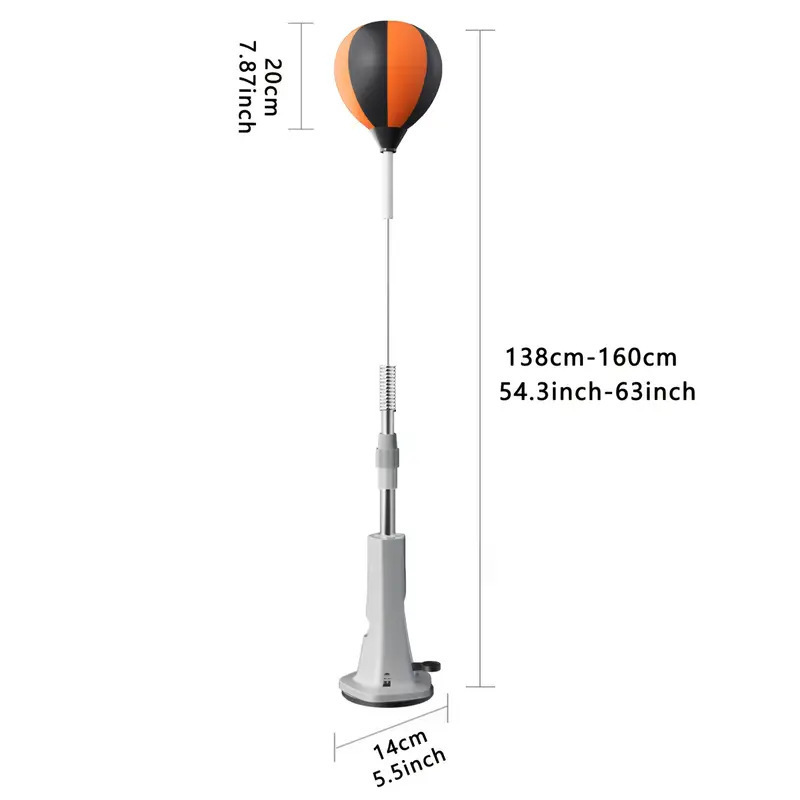 8-Height Adjustable Speed Ball for Home Martial Arts Training, Boxing Target Stand for Stress Relief, Training for Evasive Moves, Boxing Speed, and Reaction Training