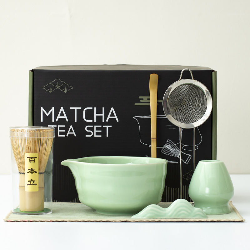 工場直販 陶器抹茶茶碗 抹茶セット 和風抹茶茶碗 注ぎ口付き茶筅 ヤオディアン バイベンリ茶筅|undefined