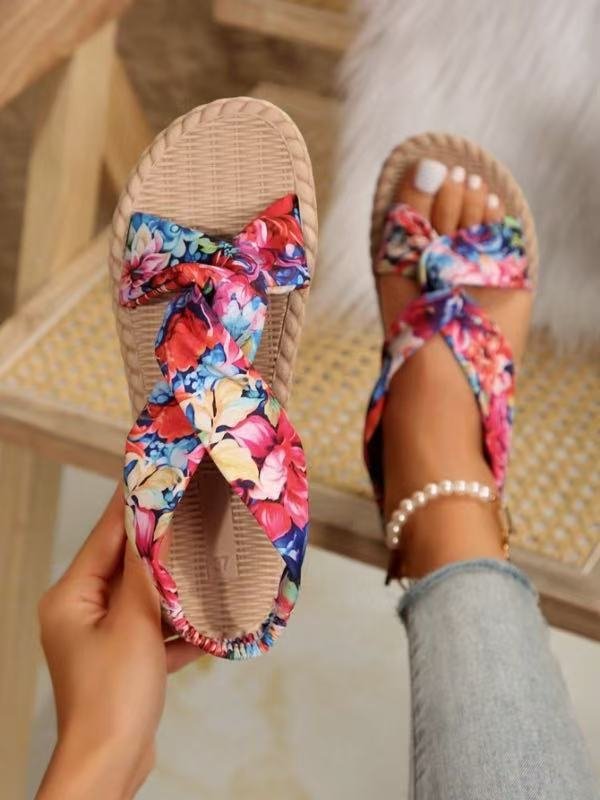 Sandalias Planas Cruzadas de Yute Talla Grande Lino y Caucho Antiolor para Verano image 19