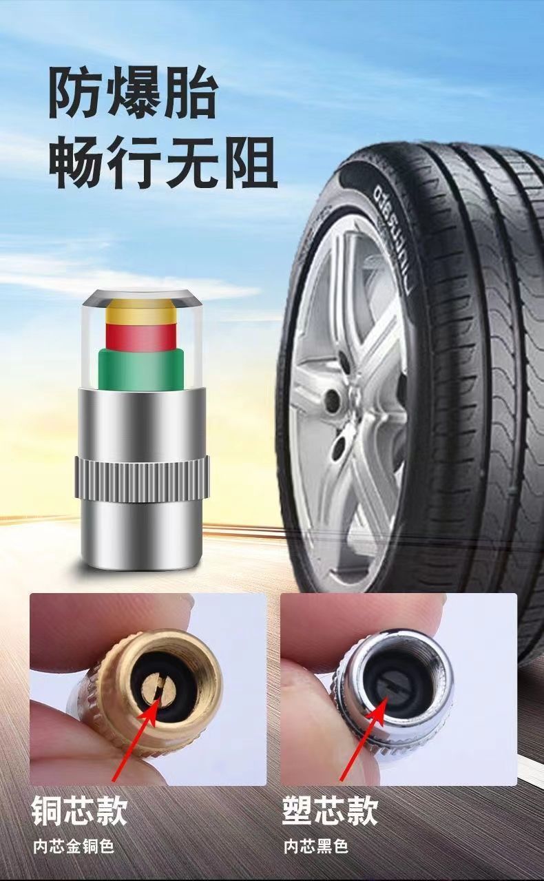 Tire Pressure Monitoring Valve Stem Cap Universal