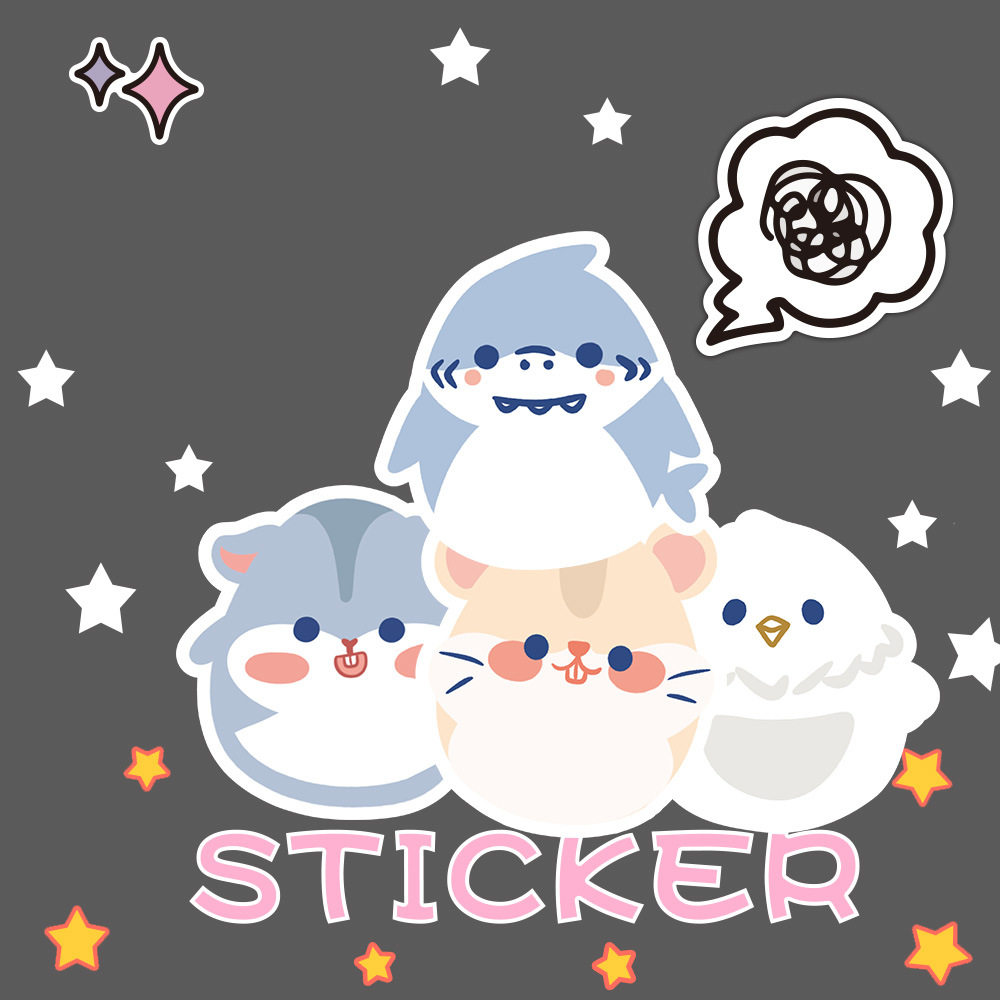 21g Weight Stickers Stationery Type 1 Set Quantity Learning Occasion PVC self-adhesive Material Animal, Cartoon Pattern Cute Style 1 Set Animal Cartoon Learning PVC Self-adhesive Cute Stickers 无