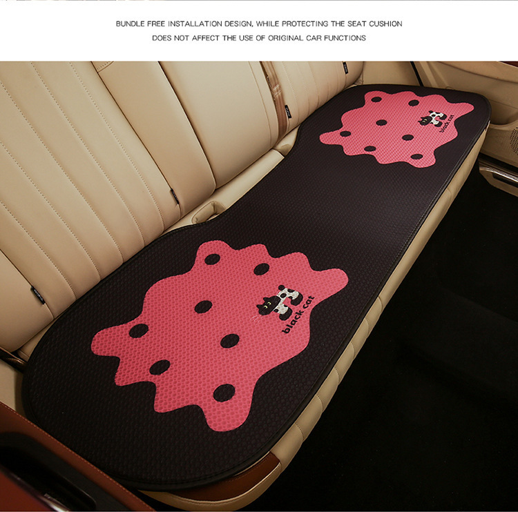Car Cushion Four Seasons Universal Breathable Summer Cartoon Small Man Waist Main Driver Women's Half Bag Seat Cushion Cover Seat Cushion Ventilated