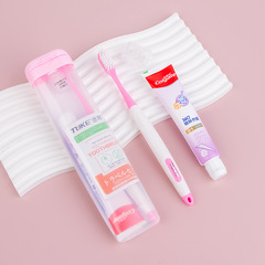 Tuke Portable Travel Toothbrush Soft-bristled Toothpaste Set Household Daily Necessities Printed Logo One Piece Dropshipping