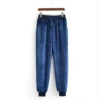 Women's green flannel cuffed pants