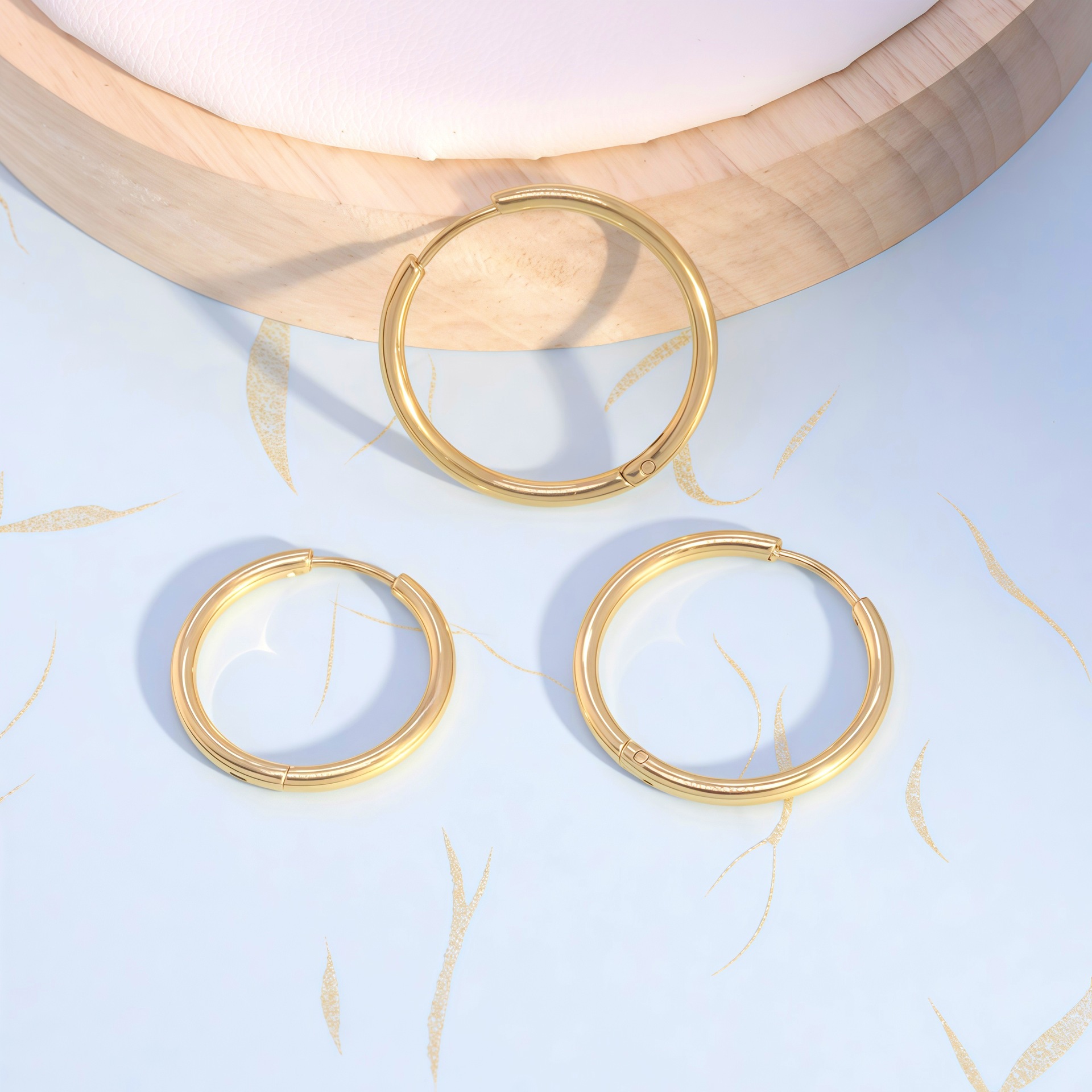 跨境货源316不锈钢简约耳环2.0mm粗圆线耳圈耳环穿刺饰品现货批发