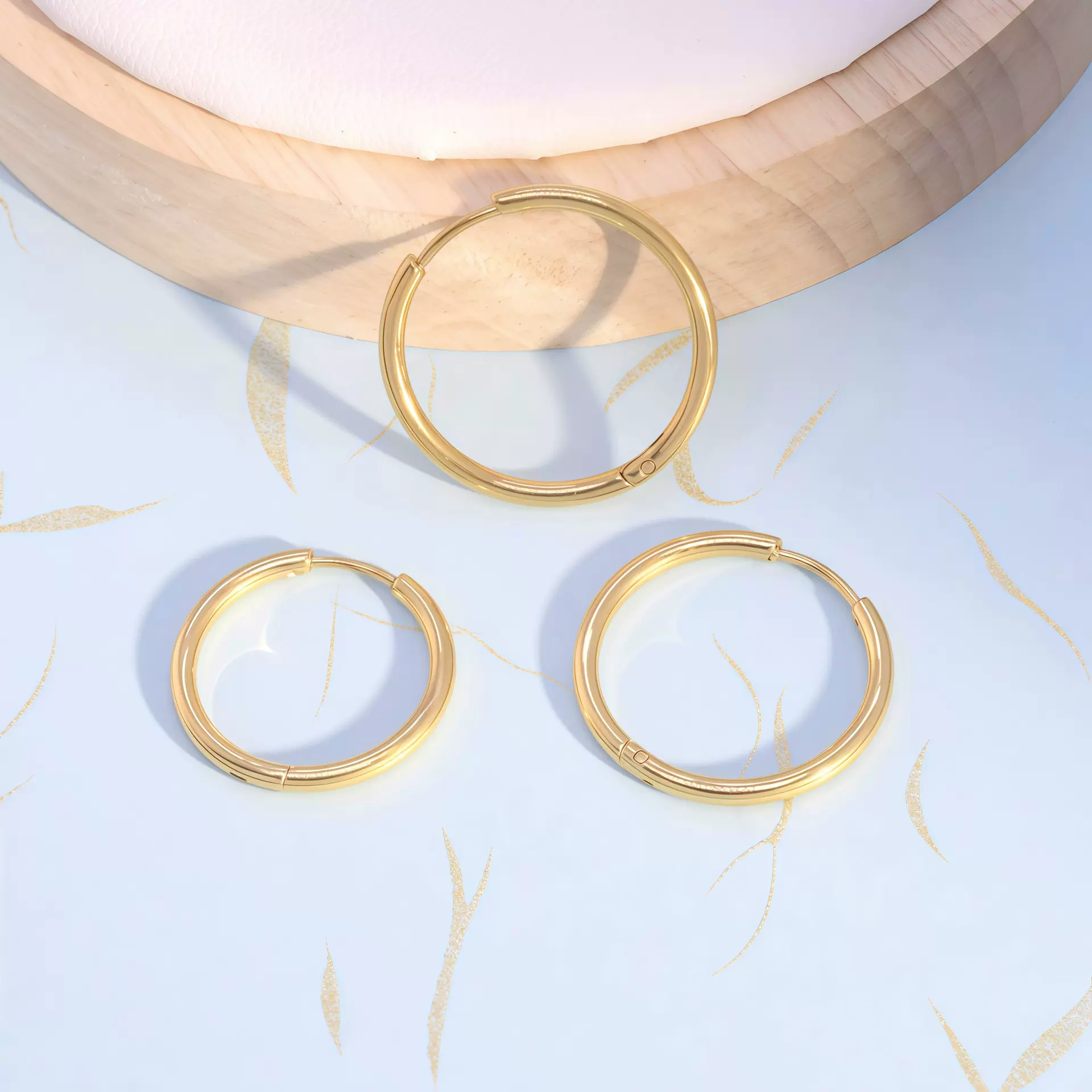 跨境货源316不锈钢简约耳环2.0mm粗圆线耳圈耳环穿刺饰品现货批发