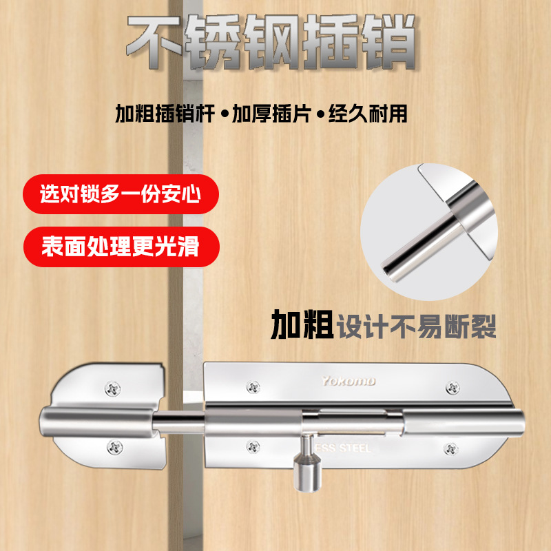 Cerradura de puerta de acero inoxidable Cerradura de puerta de madera Cerradura de puerta de ventana de baño antirrobo Cerradura de puerta gruesa Cerradura de puerta abierta Cerradura izquierda y derecha