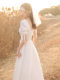 White Dress Women's 2023 New License Registration Evening Party Dress Usually Wear French Light Wedding Dress