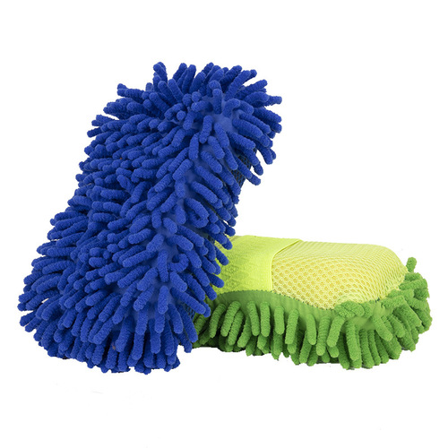 Car wash sponge block car wiping artifact special high coral density cotton car chenille gloves supplies tools absorb water