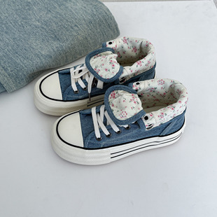 Dopamine Thick-Soled Canvas Shoes for Women 2025 New Summer Thin Breathable Versatile Casual Sneakers Yuanbo 6137