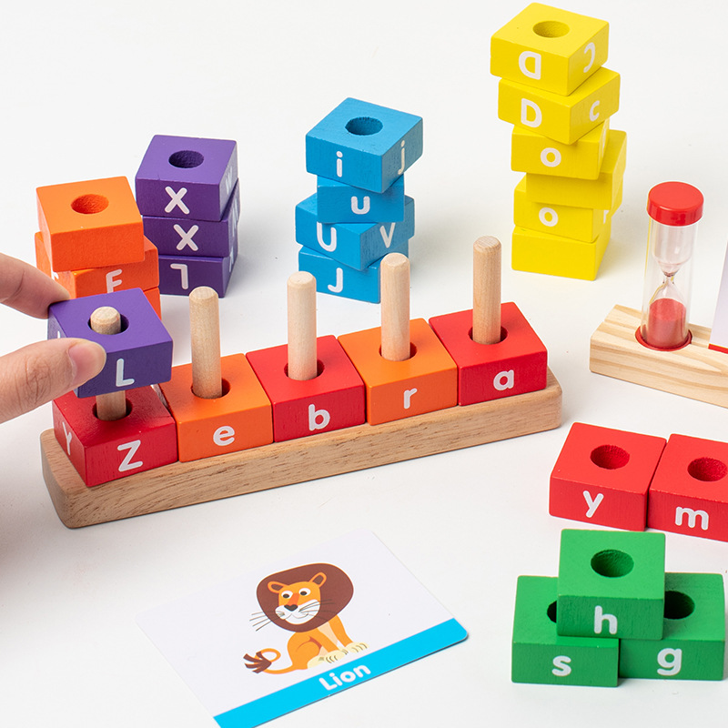26 letras inglesas juguetes matemáticos adición y sustracción juego de bloques de construcción emparejados ayuda didáctica para niños transfronterizos