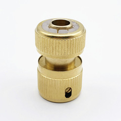 Factory Direct Selling Full Copper 4mm Water Stop Connector, Car Wash Water Nozzle Quick Connector, Garden 1/2 Pipe Water Stop Connector