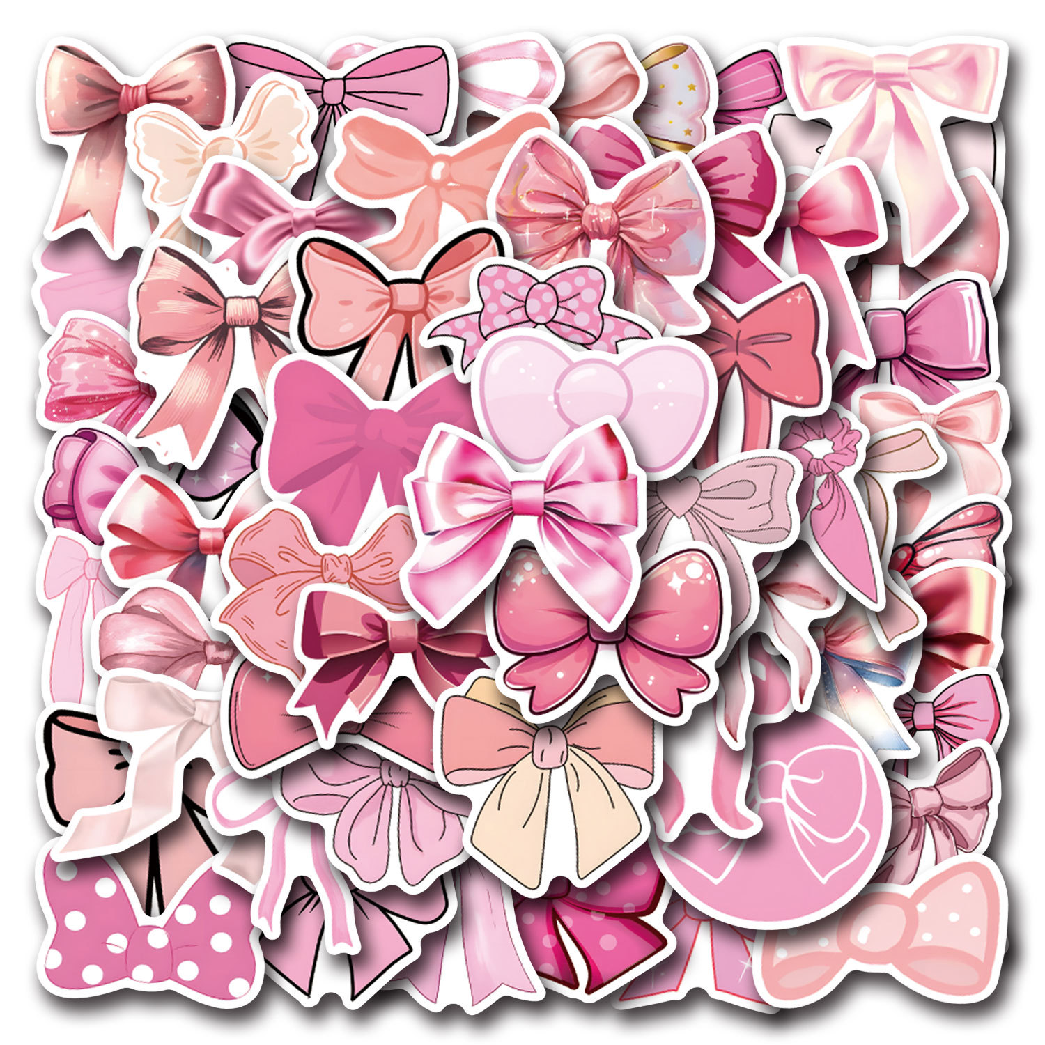 45g Weight Stickers Stationery Type 1 Set Quantity Learning Occasion PVC self-adhesive Material Bow Knot Pattern Cute Style 1 Set Bow Knot Learning PVC Self-adhesive Cute Stickers 4