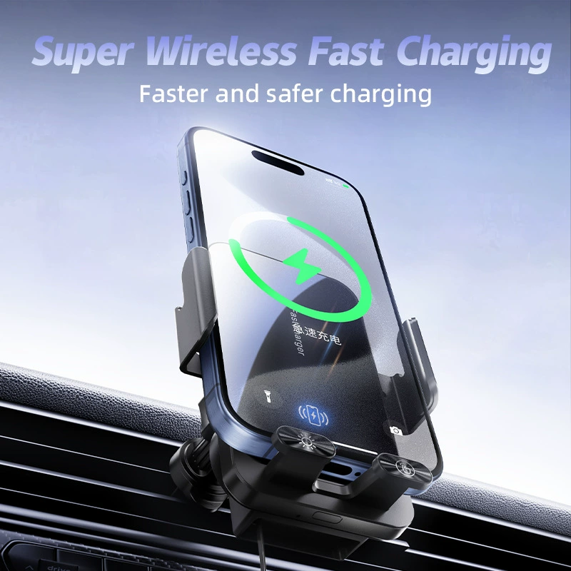 Встроенный кабель, держатель для мобильного телефона с беспроводной зарядкой 15 Вт, датчик электрического открытия и закрытия, телескопический держатель для мобильного телефона TP-C на канатной дороге