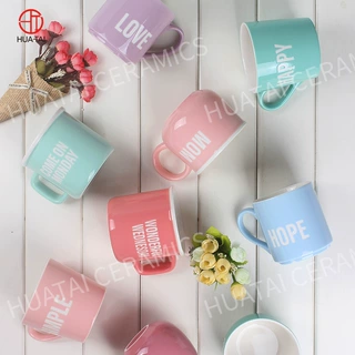 手绘丝印 礼品广告定制 日用陶瓷杯 咖啡牛奶 马克 工厂发货 订制