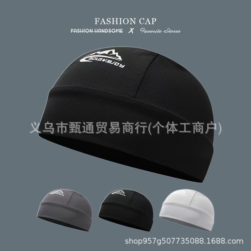 Summer Men's Sports Cycling Hat Ice Silk Breathable Thin Sun Protection Helmet Lining Inner Liner Cycling Turban