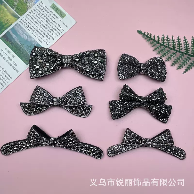 Hair accessory with bow, decorative accessory, diamond encrusted, DIY