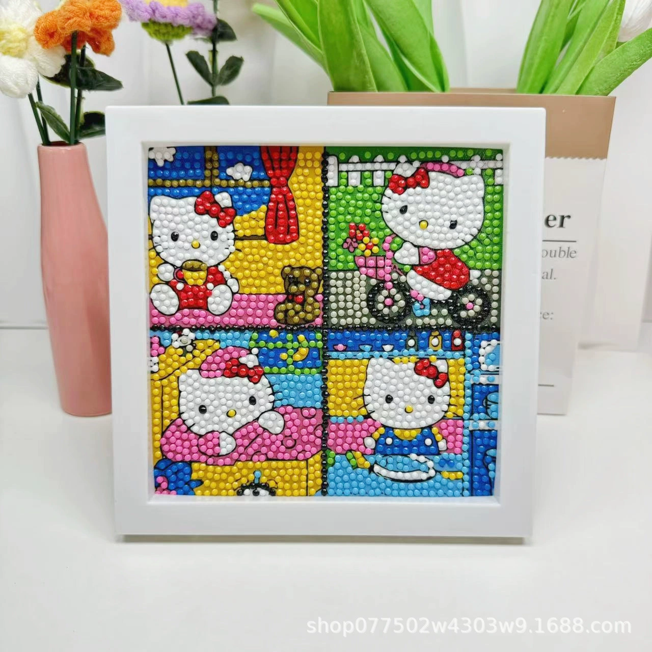 DIY-набор для алмазной мозаики 17×17 см, пластиковая рама, дизайн щенок, полный набор инструментов для кладки