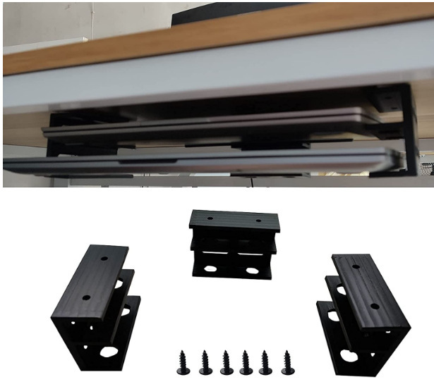 Amazon under desk double layer laptop stand desktop laptop stand desktop laptop