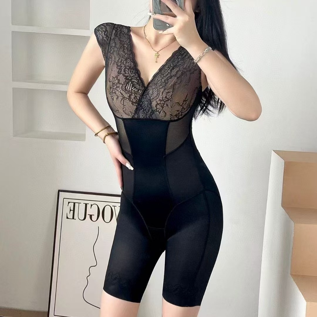 美人计新款90202#薄款小紧身飞袖瘦腰收腹提臀美体女士塑身衣
