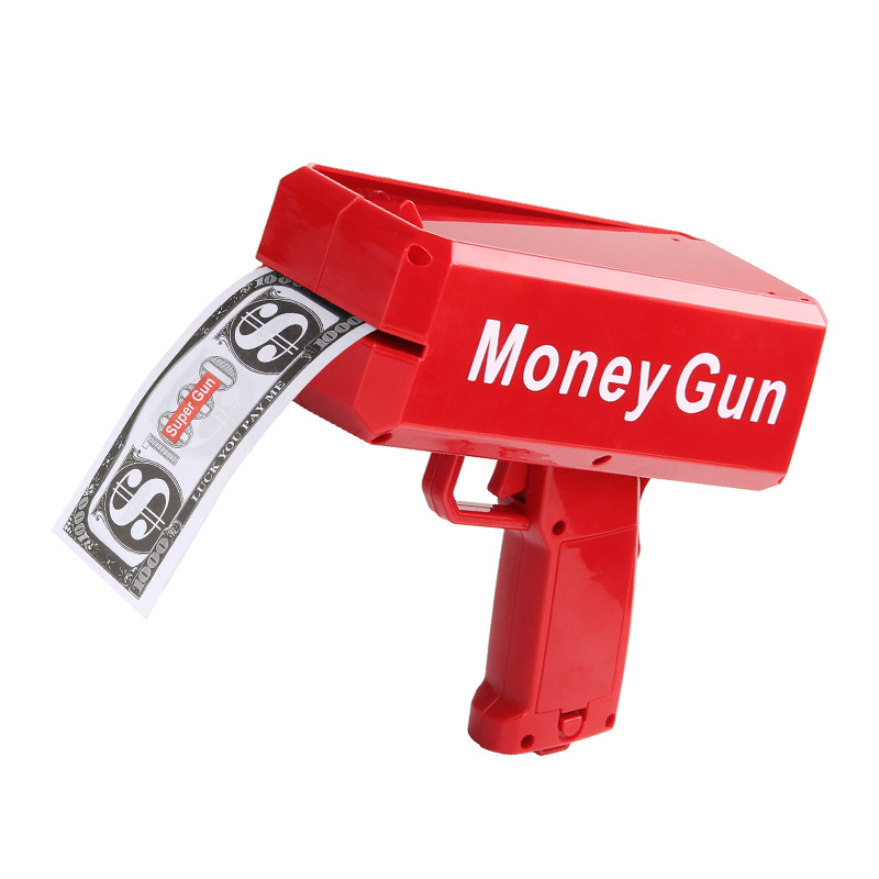 Los fabricantes suministran nuevo dinero exótico pistola de juguete dinero pistola USD dinero pistola partido juego boda dinero tiro