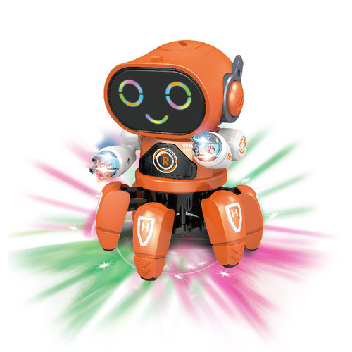 Cross-border new product Dancing Electric Hexapod Fish Robot Toy Intelligent Music Light Children's Toy Wholesale