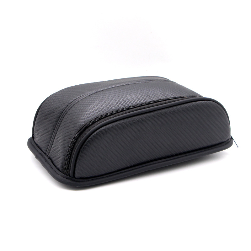 Car Multifunctional Tissue Box Sunshade Large Capacity Elastic Band Hanging Tissue Bag Large Capacity Upgraded Leather
