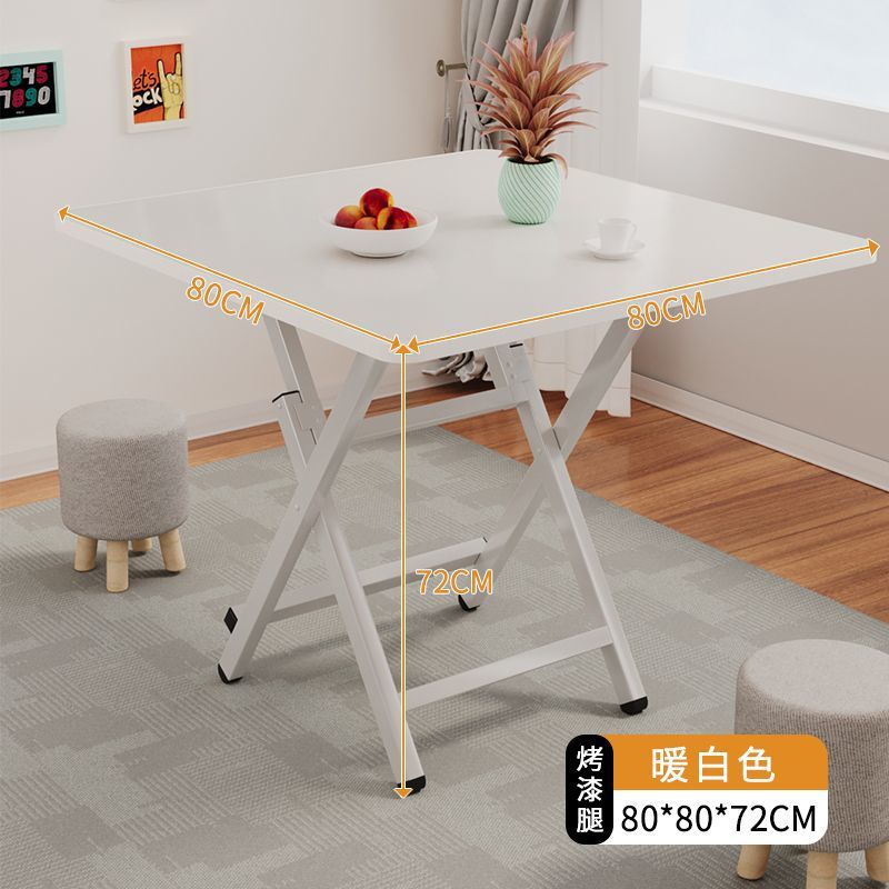 Mesa plegable, mesa de comedor, hogar, mesa de comedor simple multifuncional, casa de alquiler, puesto portátil al aire libre, mesa pequeña para cenar