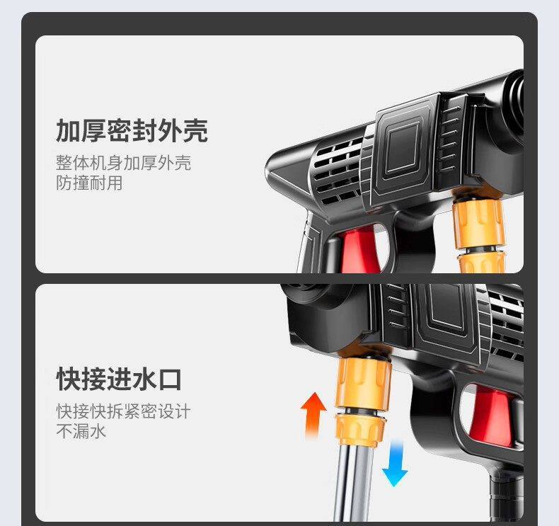 Wireless Lithium Battery Car Washing Machine, Household High-Pressure Water Gun, Portable Rechargeable Powerful Floor Scrubber, Ultra-High-Pressure Cleaning Machine Wholesale