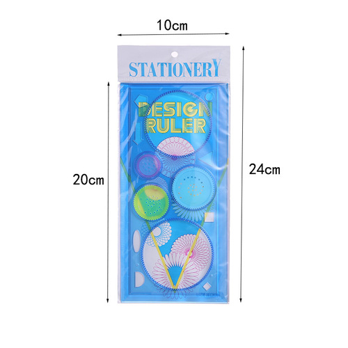 Children's Cartoon Ten Thousand Flower Ruler Multifunctional Student Drawing Circle Geometric Template Ruler Creative Drawing Ruler Wholesale