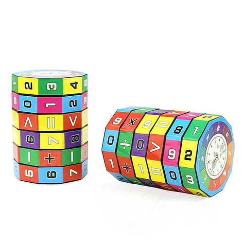 Cylindrical plastic children's digital addition and subtraction Rubik's cube mathematics intelligence educational toys hot-selling street stall supply wholesale