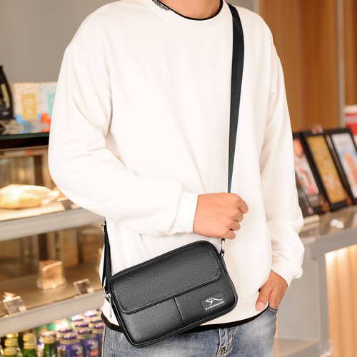 Bagde Kangaroo Men's Small Crossbody Bag, Men's Casual Fashion Trendy Backpack Shoulder Bag, Unisex Single Bag 3003