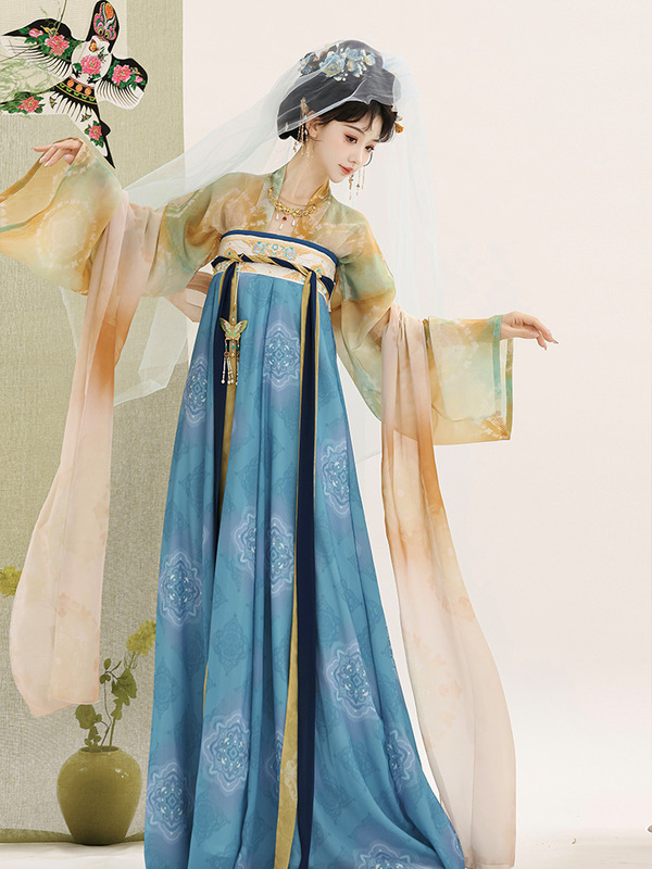 新作【ネオンコート】オリジナル漢服女性復元唐風胸丈スカート花柄国民風デイリーフェアリー春夏スタイル|undefined