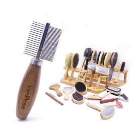 狗狗梳子定制双面不锈钢钢针梳齿刷宠物梳大齿梳迷你款猫咪洗澡梳