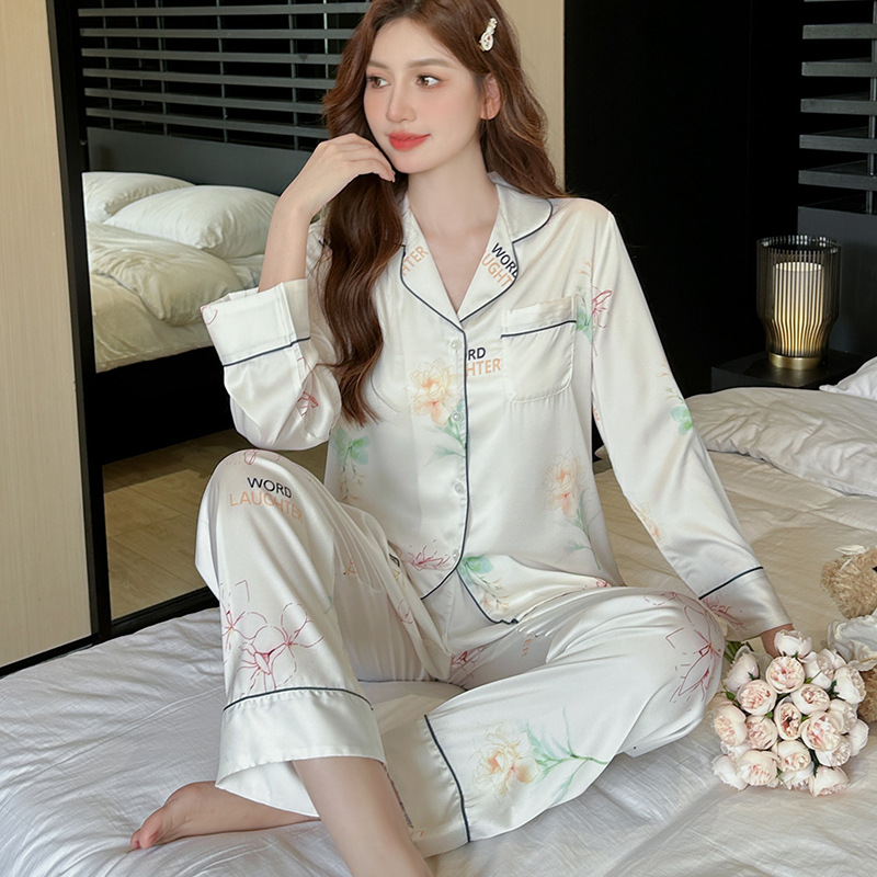 523 여성용 배 꽃 슬림 긴팔 바지