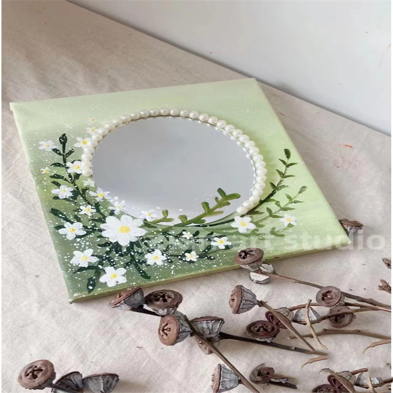 厂家批发亚克力镜片不规则镜片油画镜子DIY不变形镜子diy手工镜