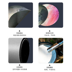 可印刷辦公室圓形橡膠鼠標墊小清新筆記本電腦個性創意星空鼠標墊