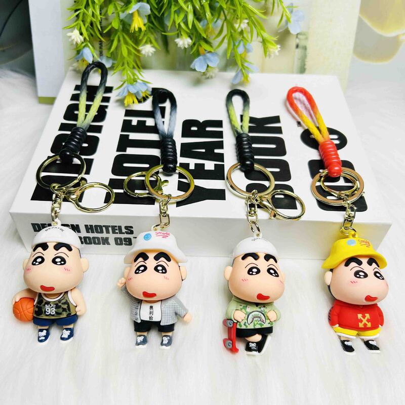 New Cartoon Crayon Shin-Chan 3D Doll Car Anti-Lost Keychain Pendant Decoration Night Market Stall Promotion New Cartoon Crayon Shin-Chan 3D Doll Car Anti-Lost Keychain Pendant Decoration Night Market Stall Promotion