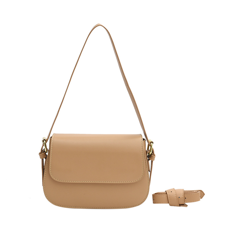 Nicho francés bolso de mujer 2023 Nuevo ins retro pequeño bolso cuadrado de verano simple bolso de mensajero de hombro de cuero para mujer