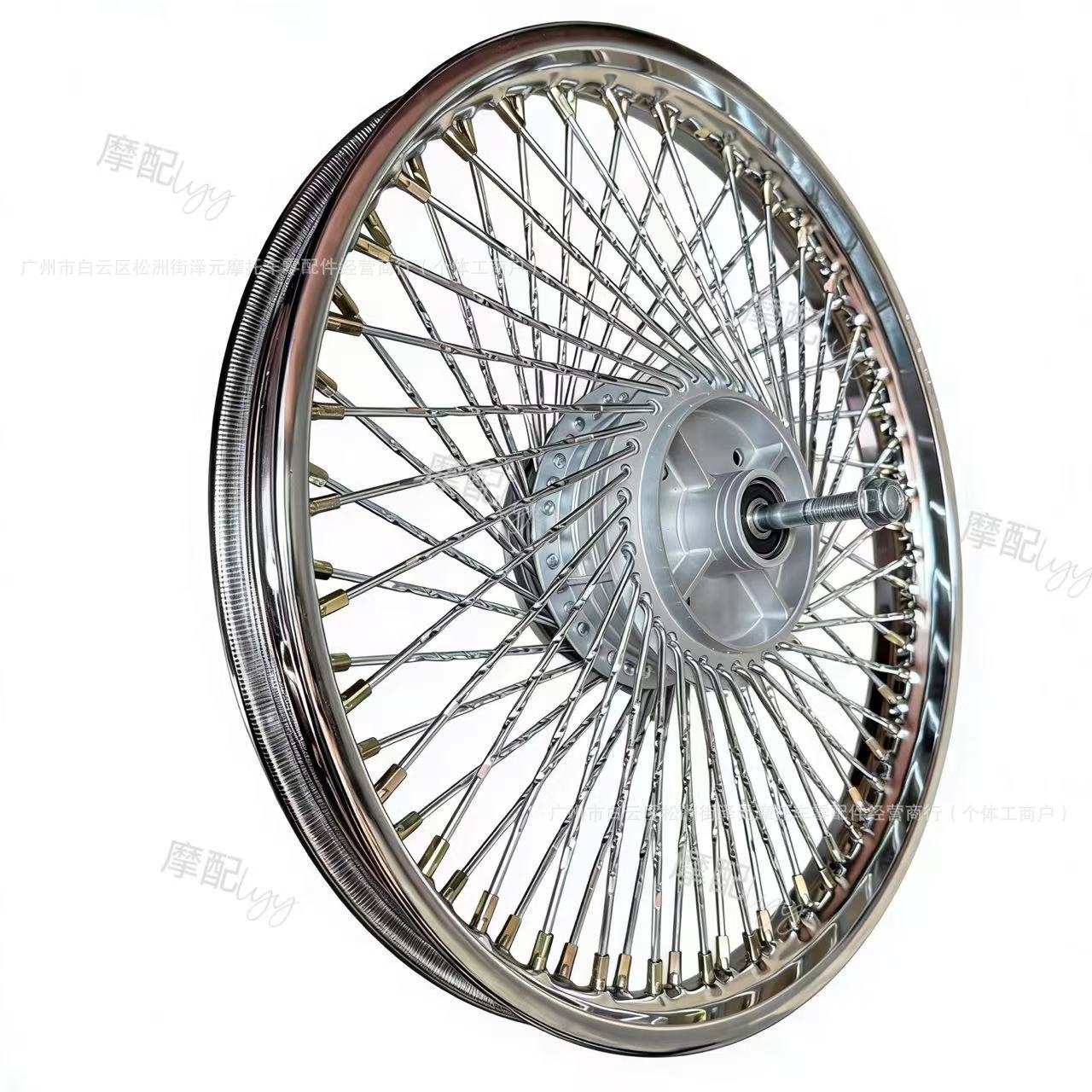 Suitable for Motorcycle Jialing 70Jh Jialing 70 Motorcycle Front and Rear Wheel Rims with Reinforced 72 Steel Wire Front and Rear Wheel Rim Assembly